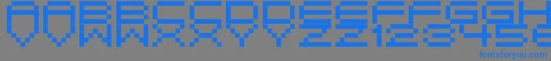 Birdy Font – Blue Fonts on Gray Background