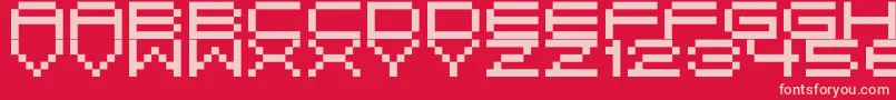 Birdy Font – Pink Fonts on Red Background