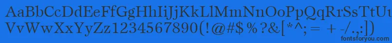 Шрифт ItcEspritLtBook – чёрные шрифты на синем фоне