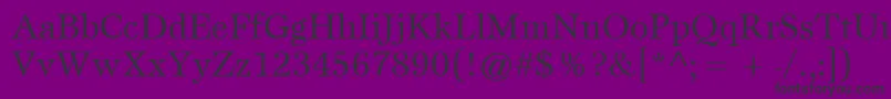 ItcEspritLtBook-fontti – mustat fontit violetilla taustalla