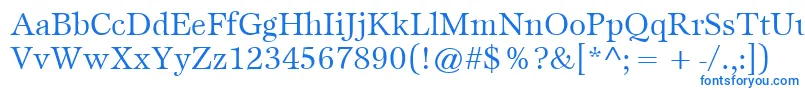 ItcEspritLtBook-fontti – siniset fontit valkoisella taustalla
