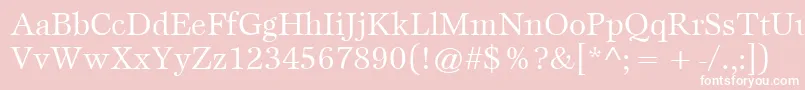 フォントItcEspritLtBook – ピンクの背景に白い文字