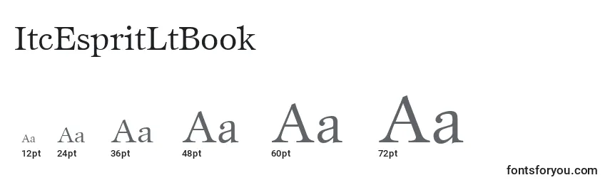 Размеры шрифта ItcEspritLtBook