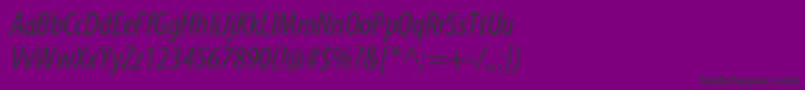 フォントMyriadproCondit – 紫の背景に黒い文字