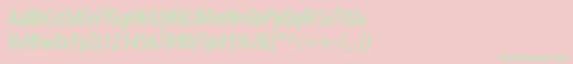Police MyriadproCondit – polices vertes sur fond rose