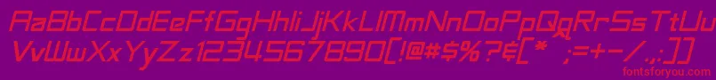 LabeoufItalic Font – Red Fonts on Purple Background