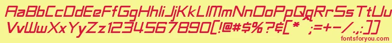 LabeoufItalic Font – Red Fonts on Yellow Background