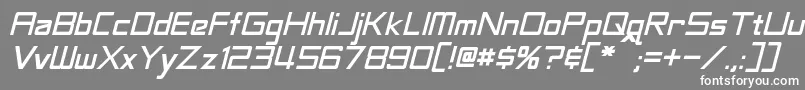 フォントLabeoufItalic – 灰色の背景に白い文字