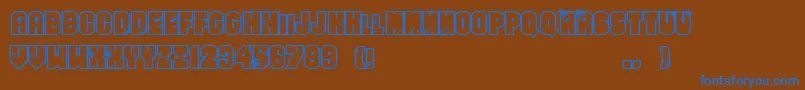 EvenBadderMofo Font – Blue Fonts on Brown Background