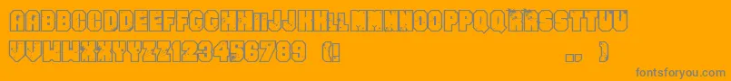 EvenBadderMofo Font – Gray Fonts on Orange Background