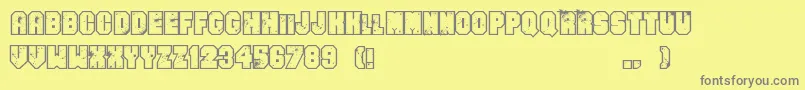 EvenBadderMofo Font – Gray Fonts on Yellow Background