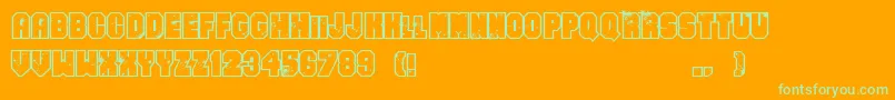 Шрифт EvenBadderMofo – зелёные шрифты на оранжевом фоне