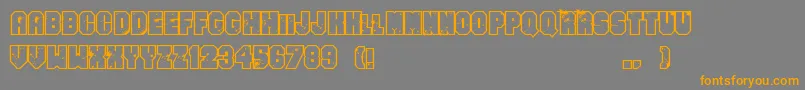 EvenBadderMofo-Schriftart – Orangefarbene Schriften auf grauem Hintergrund