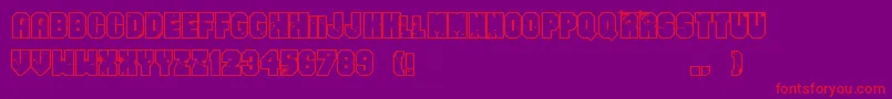 Police EvenBadderMofo – polices rouges sur fond violet