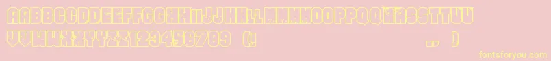 EvenBadderMofo Font – Yellow Fonts on Pink Background