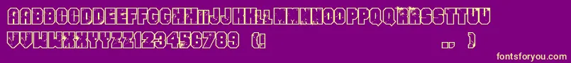 EvenBadderMofo Font – Yellow Fonts on Purple Background