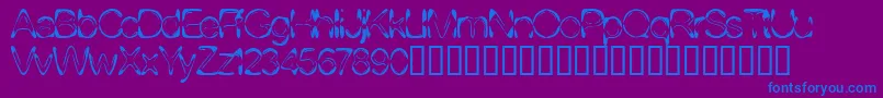 Dj4skin Font – Blue Fonts on Purple Background