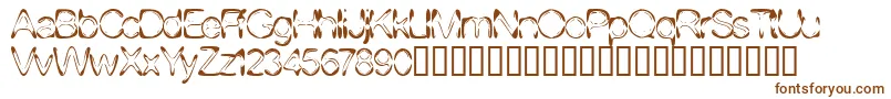 Шрифт Dj4skin – коричневые шрифты на белом фоне