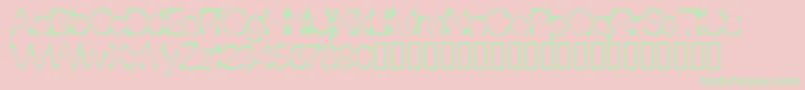 Dj4skin Font – Green Fonts on Pink Background