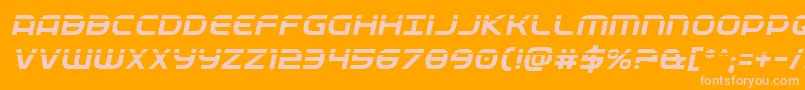 Fedservicelaserital Font – Pink Fonts on Orange Background