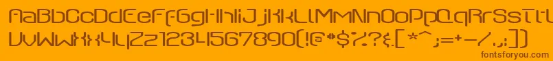 Qswitcha Font – Brown Fonts on Orange Background