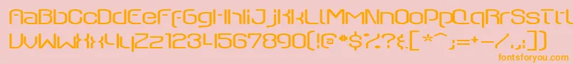 Qswitcha Font – Orange Fonts on Pink Background