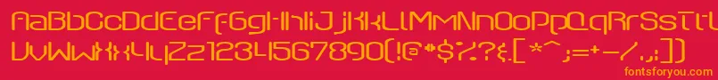 Qswitcha Font – Orange Fonts on Red Background