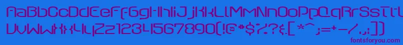 Qswitcha Font – Purple Fonts on Blue Background