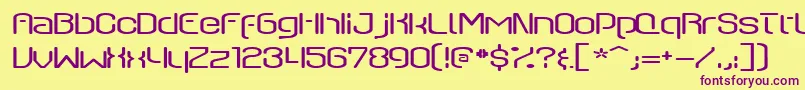 Qswitcha Font – Purple Fonts on Yellow Background