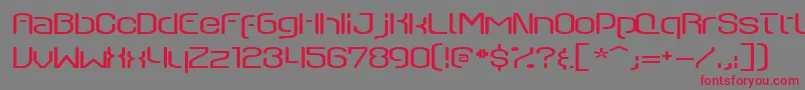 Qswitcha Font – Red Fonts on Gray Background