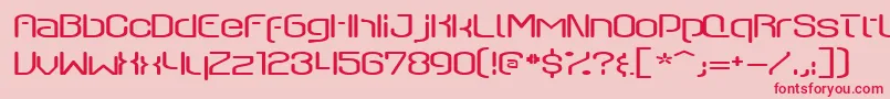 Qswitcha Font – Red Fonts on Pink Background