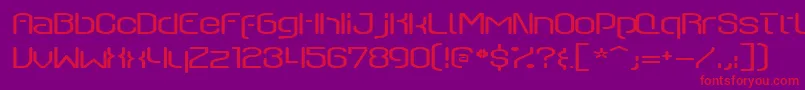 Qswitcha Font – Red Fonts on Purple Background