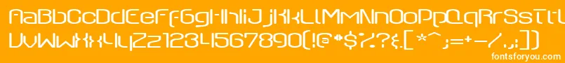 Qswitcha Font – White Fonts on Orange Background