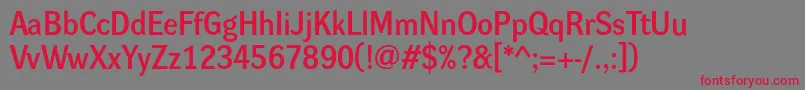 DynagrotesklBold Font – Red Fonts on Gray Background