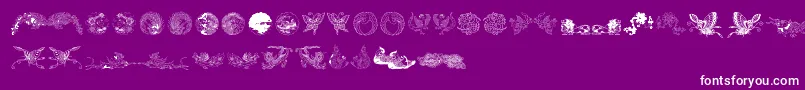 Chinatoo Font – White Fonts on Purple Background