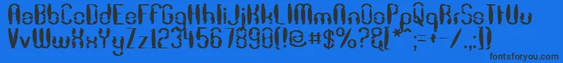 Dekon ffy Font – Black Fonts on Blue Background