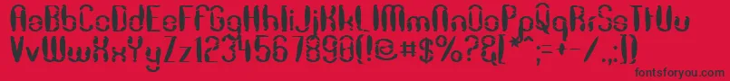 Dekon ffy Font – Black Fonts on Red Background