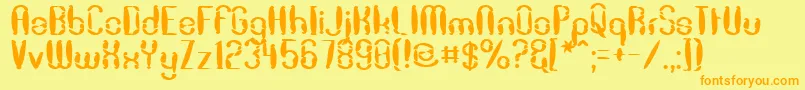 Dekon ffy Font – Orange Fonts on Yellow Background