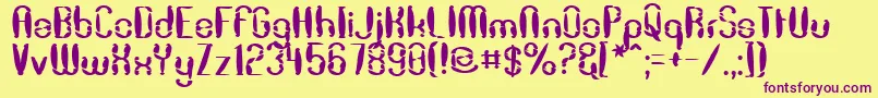 Dekon ffy Font – Purple Fonts on Yellow Background