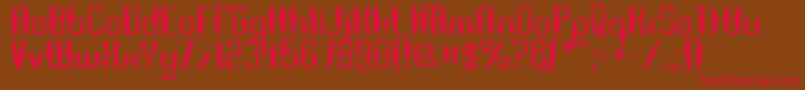 Dekon ffy-Schriftart – Rote Schriften auf braunem Hintergrund