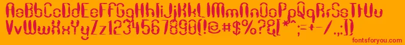 Dekon ffy Font – Red Fonts on Orange Background