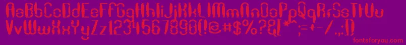 Dekon ffy Font – Red Fonts on Purple Background