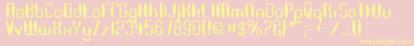 Dekon ffy Font – Yellow Fonts on Pink Background