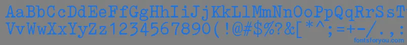 AmTp001 Font – Blue Fonts on Gray Background
