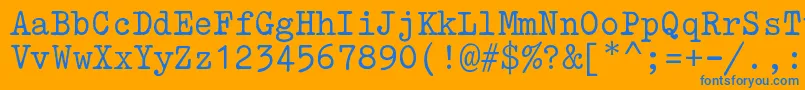 AmTp001 Font – Blue Fonts on Orange Background