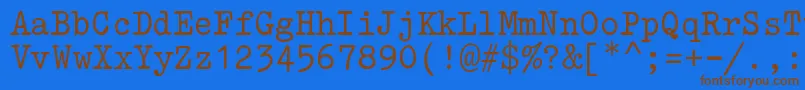 AmTp001 Font – Brown Fonts on Blue Background