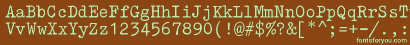 AmTp001 Font – Green Fonts on Brown Background