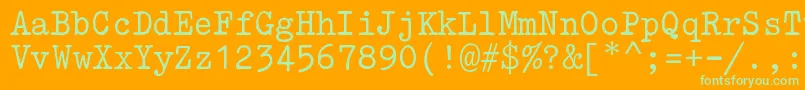 AmTp001 Font – Green Fonts on Orange Background