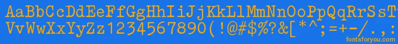 AmTp001 Font – Orange Fonts on Blue Background