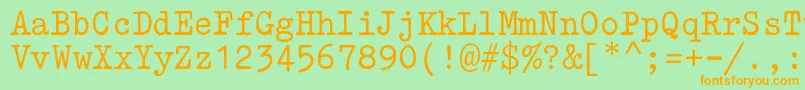 AmTp001 Font – Orange Fonts on Green Background